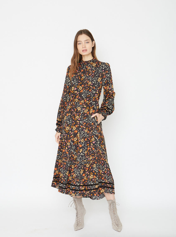 Monet Dress Falling Florals