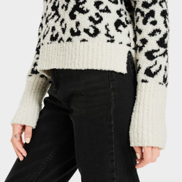 SAGE MOCK TURTLENECK Snow Leopard